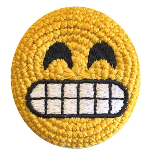 Emoji Grinning Face Crocheted Footbag